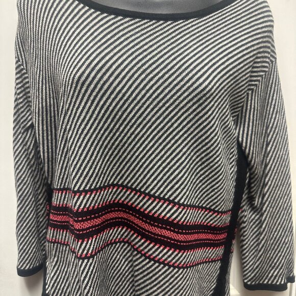 rag & bone Diagonal Stripe Sweater with Red Accents - Picture 5 of 5